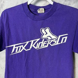 Vintage Fox Racing T Shirt Mens Small Purple 90s Short Sleeve Riders Co P2